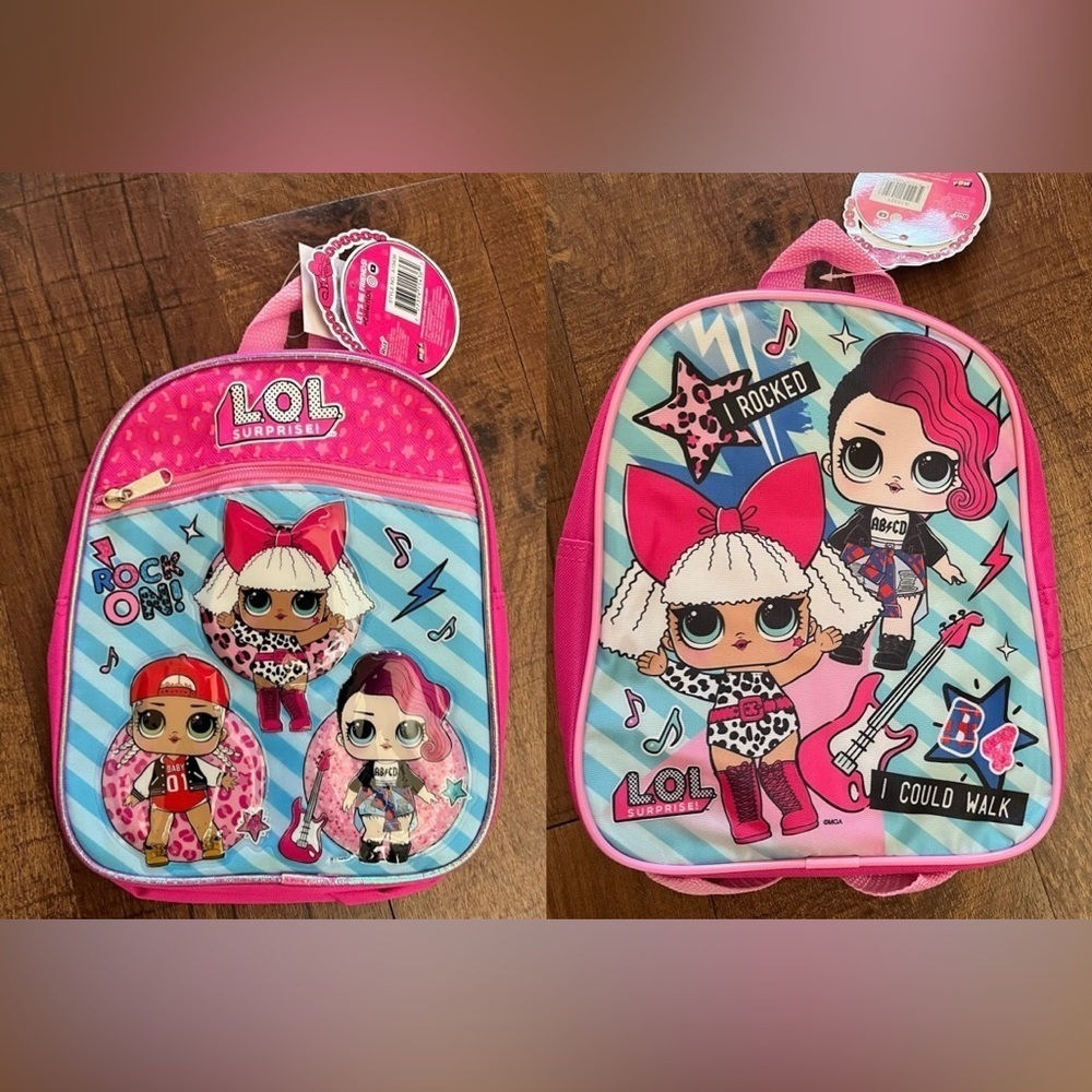 NWT 2 L.O.L Surprise mini backpacks rock stars